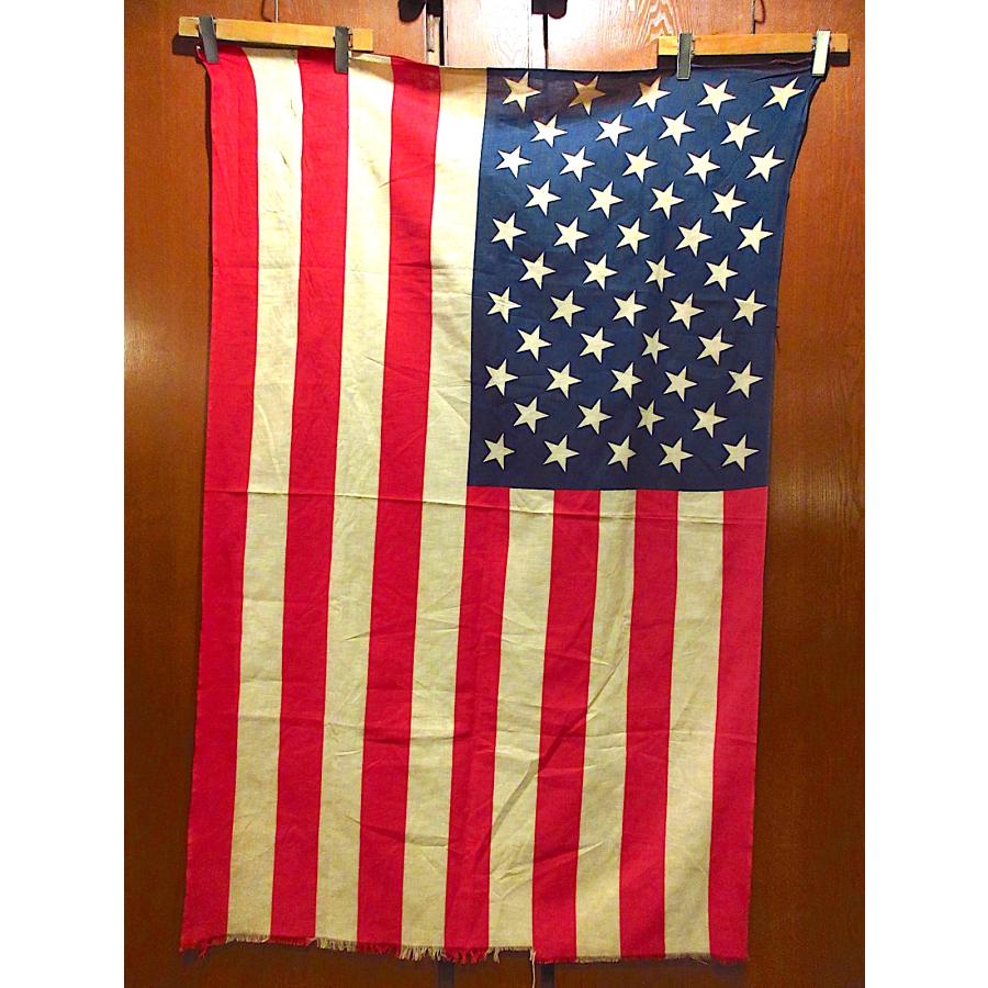 ビンテージ60's70's○50星アメリカ星条旗size 約90cm × 約137cm