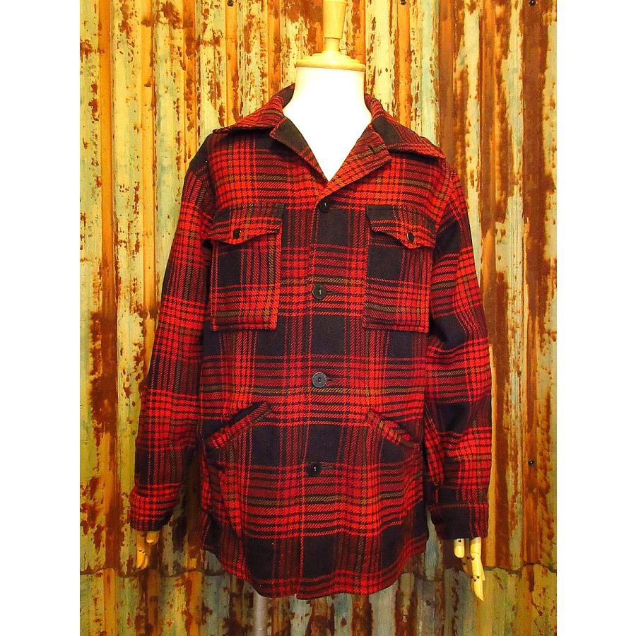 ビンテージ70's○PENDLETONエルボーパッチ付きチェックウール