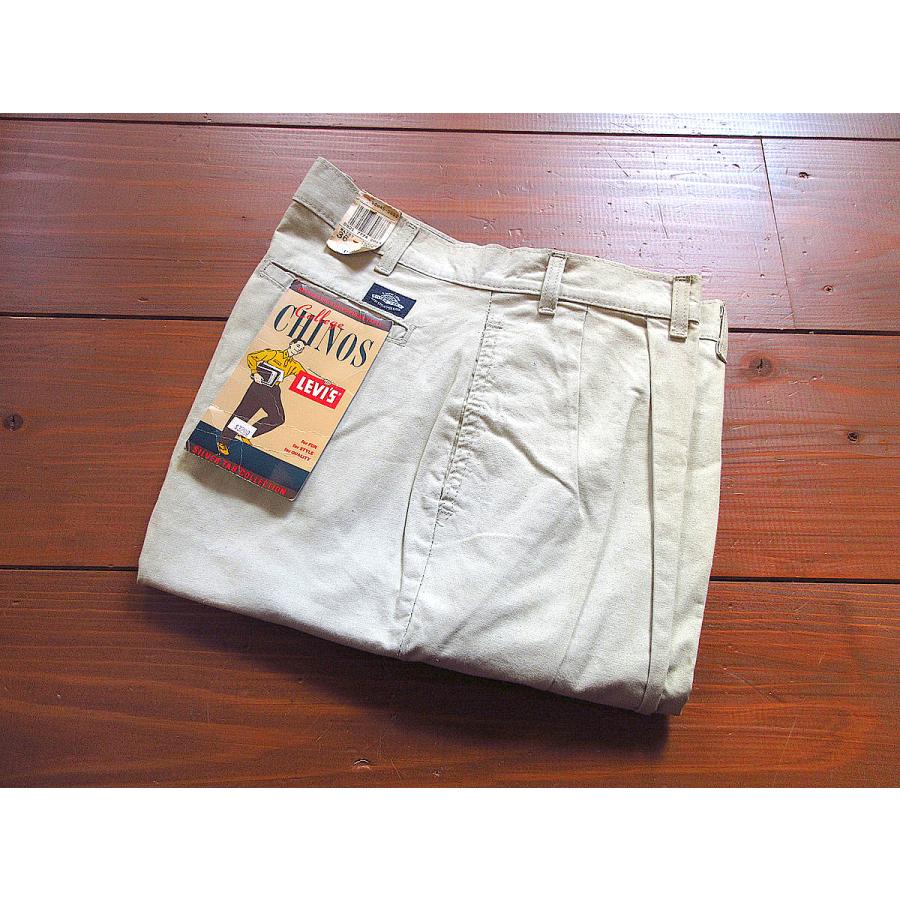 ビンテージ80's○DEADSTOCK Levi'sツータックチノトラウザーズ表記W36