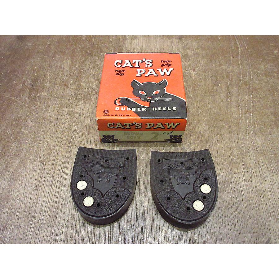 【大特価】 CAT'S PAW温度計看板 ビンテージ40's○CAT'S PAWアドバタイジングメタルサイン