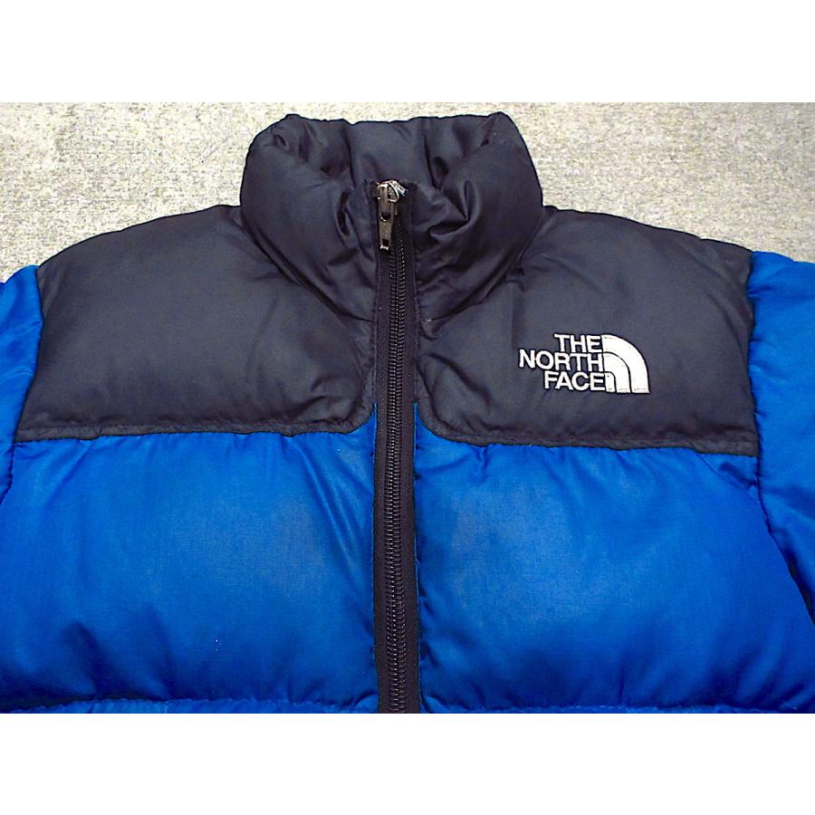 ビンテージ90's○THE NORTH FACEキッズヌプシジャケット青×黒 ビンテージ90's○THE NORTH FACEキッズヌプシジャケット青×黒
