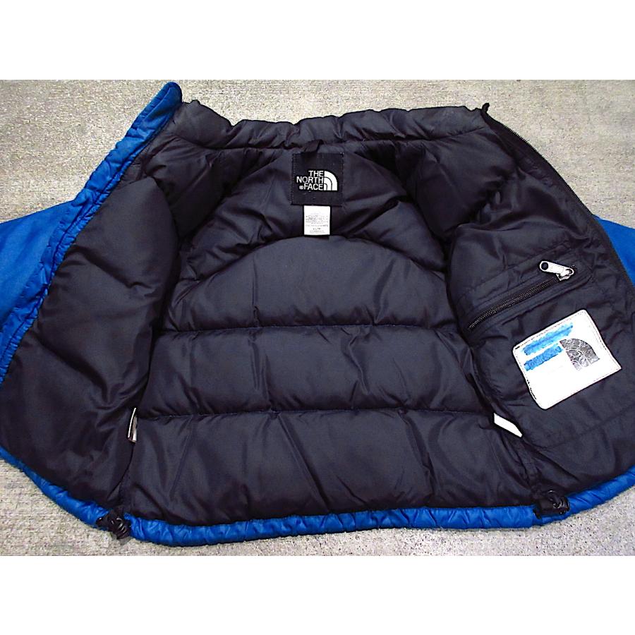 ビンテージ90's○THE NORTH FACEキッズヌプシジャケット青×黒 ビンテージ90's○THE NORTH FACEキッズヌプシジャケット青×黒