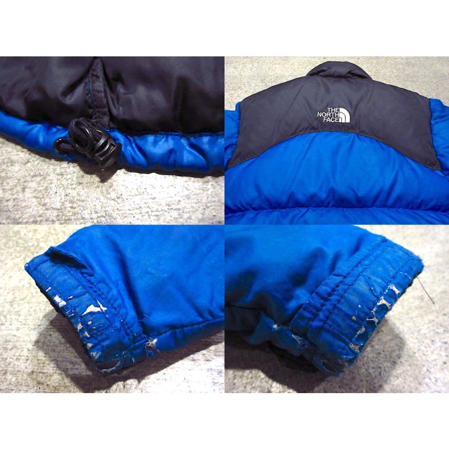 ビンテージ90's○THE NORTH FACEキッズヌプシジャケット青×黒 ビンテージ90's○THE NORTH FACEキッズヌプシジャケット青×黒