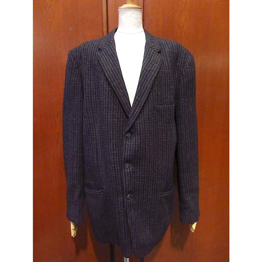 ビンテージ50's○Fahey-Brockmanウールストライプ3Bテーラード