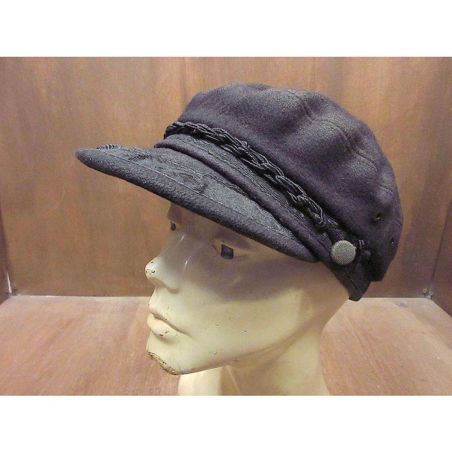 ビンテージ○DORFMAN PACIFICウールフィッシャーマンキャップ黒