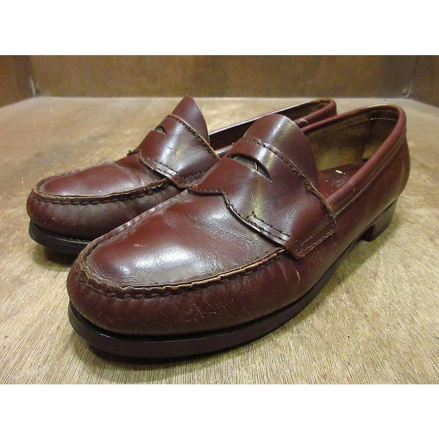 ビンテージ○G.H.BASS & CO WEEJUNSレディースペニーローファー茶size