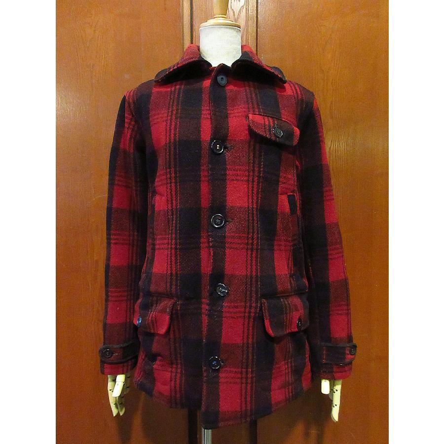 ビンテージ30's40's○DRYBAKチェックウールハンティングジャケット赤