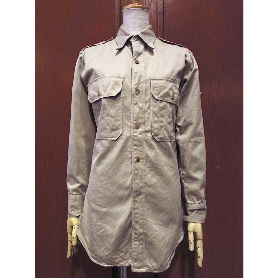 ビンテージ40's50's○U.S.ARMYチノシャツ○240330m7-m-lssh-mlt