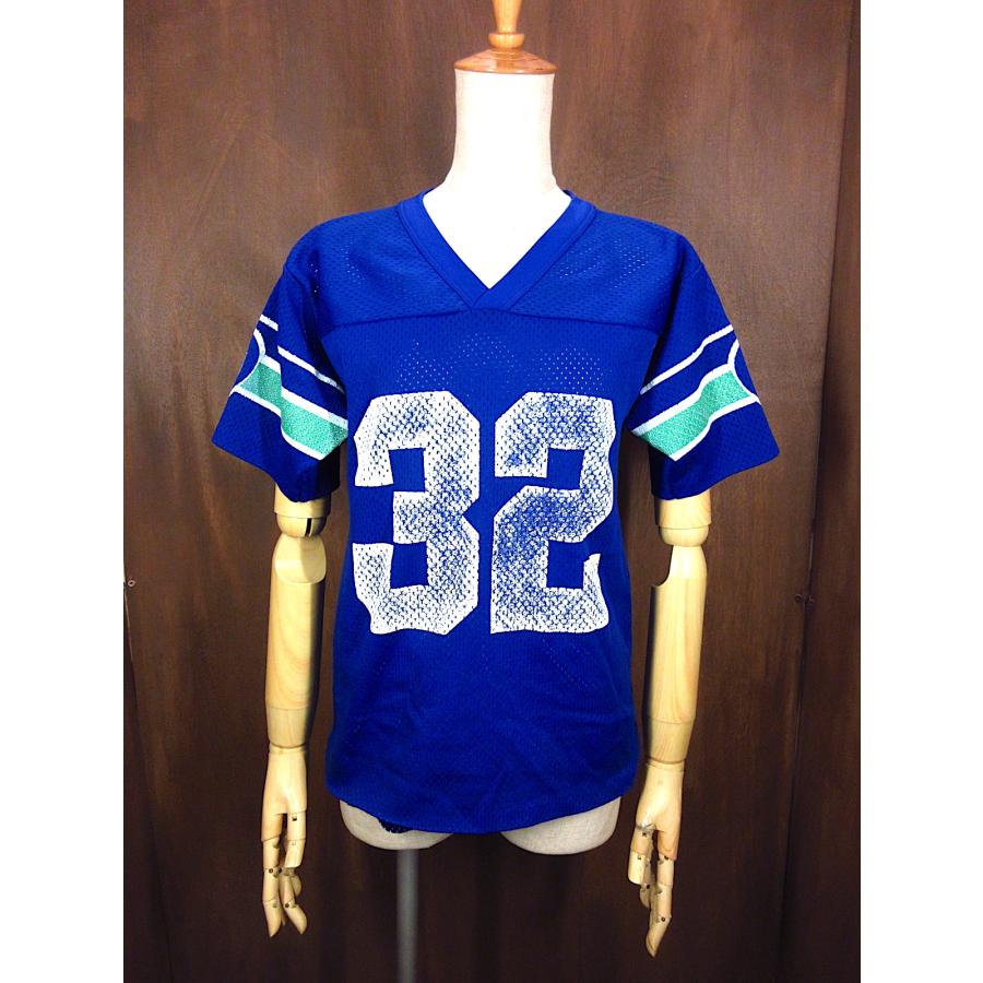 ビンテージ80's○SEATTLE SEAHAWKSゲームシャツ青○240420y2-m-ostsh