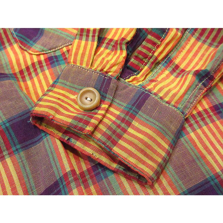 ビンテージ40's50's○Guymontマドラスチェックコットンループカラー