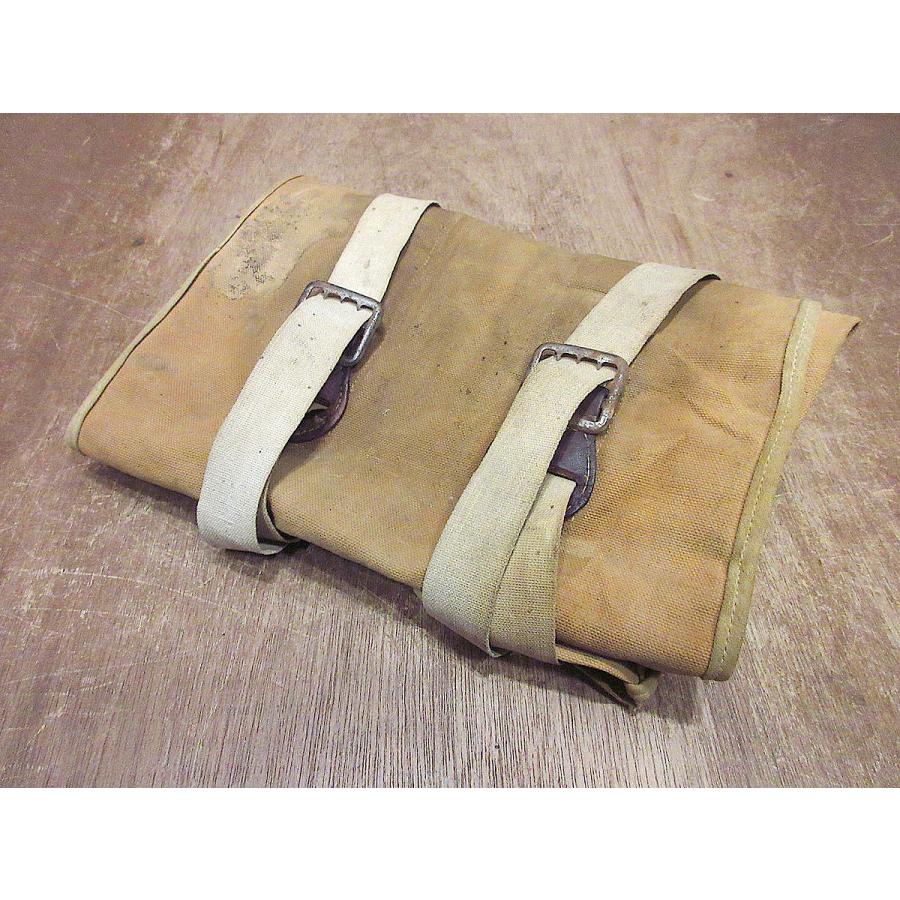 ビンテージ-40's○キャンバスツールバッグ茶○240520j4-bag-ot道具入れ