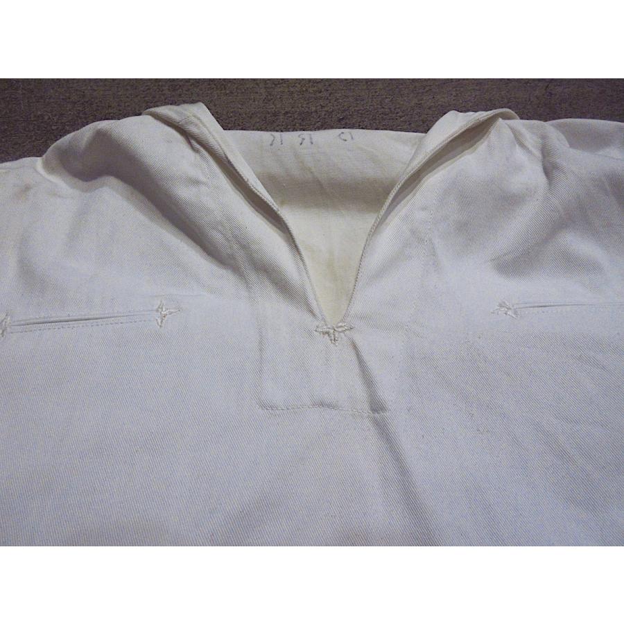 ビンテージ50's○U.S.NAVYコットンセーラーシャツ白○240525m5-m-lssh