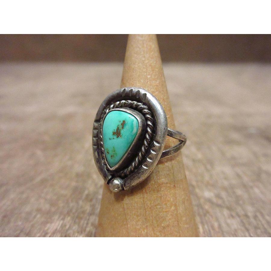 Vintage ナバホ ターコイズ シルバー リング インディアンジュエリー