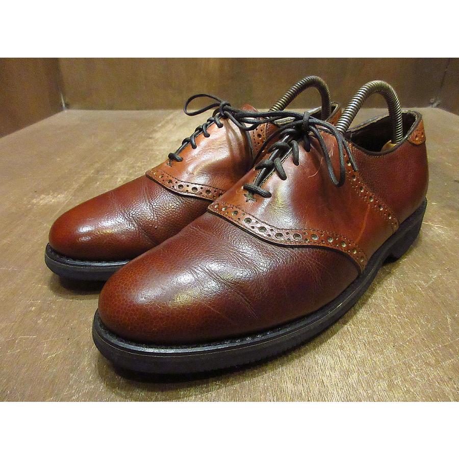ビンテージ80's○Dexterツートンサドルシューズ茶size 9M○240701i1-m