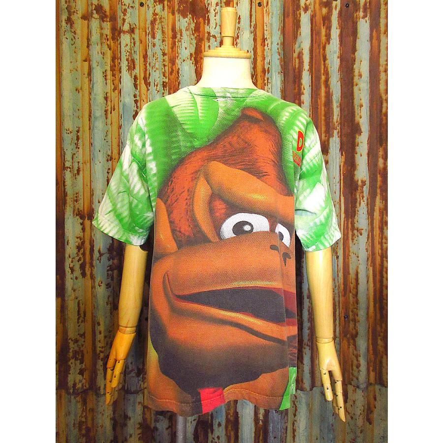 ビンテージ90's○Nintendo DONKEY KONGオールオーバープリントTシャツ