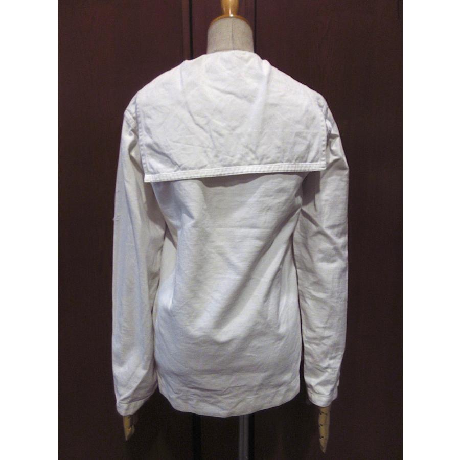 ビンテージ40's○U.S.NAVYコットンセーラーシャツ白○240817m5-m-lssh