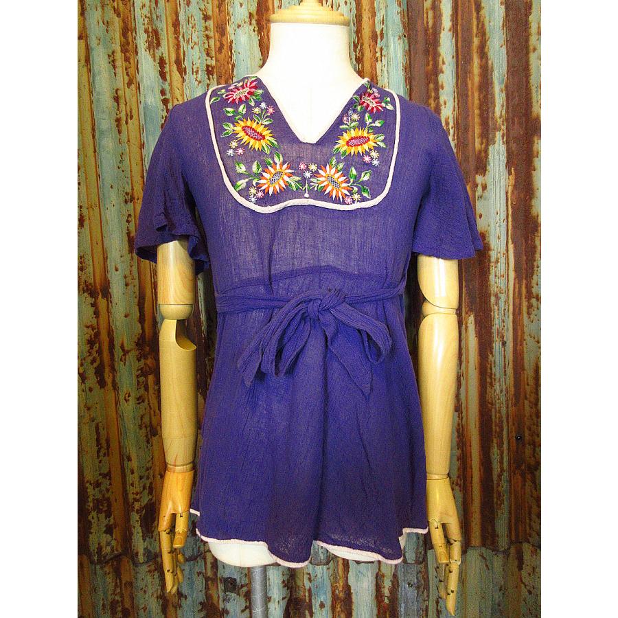 古着メキシコ刺繍チュニック USA VINTAGEアメリカ古着サンアントニーノ