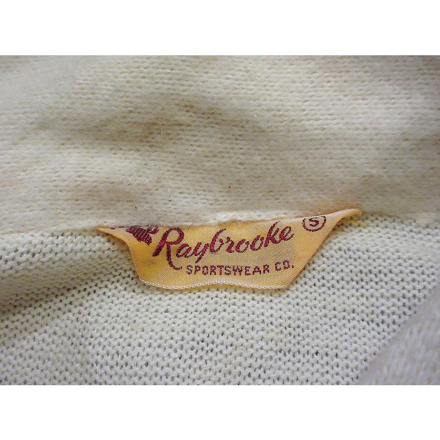 ビンテージ50's○Raybrookeダイヤ柄長袖ニットポロシャツsize S