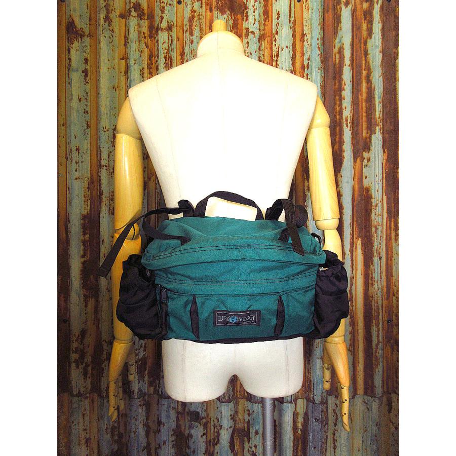 ビンテージ90's○TREK NOLOGYナイロンウエストバッグ緑○240907k7-bag