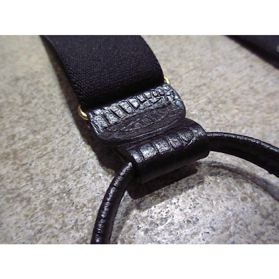 ビンテージ○ボタン留めサスペンダー黒○240911m4-sspファッション雑貨