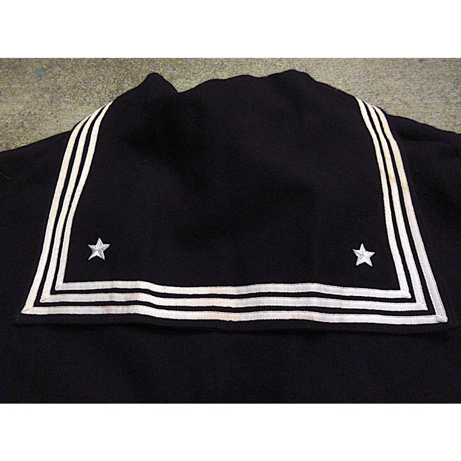 ▪️40s wwⅡ ビンテージ セーラーシャツ④ 大き目 ネイビー ワッペン 黒 40s U.S.NAVY アメリカ海軍 WWⅡ ウール セーラーシャツ ヴィンテージ