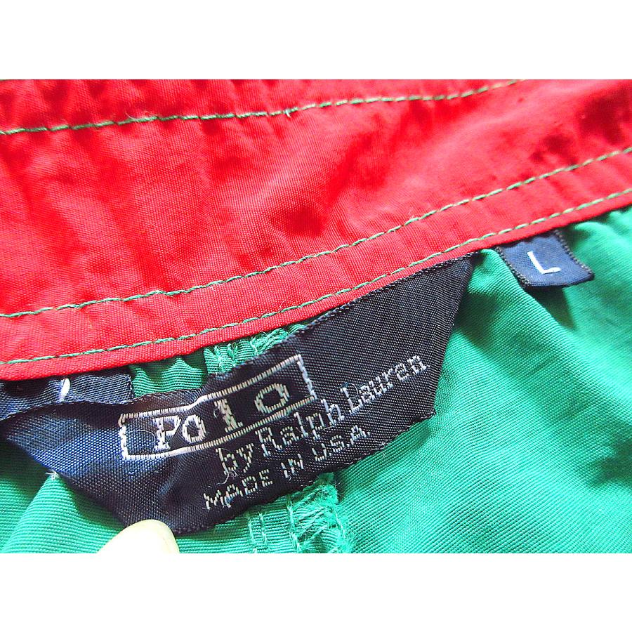 ビンテージ90's○Polo Ralph LaurenナイロンショーツRL-92緑size ビンテージ90's○Polo Ralph LaurenナイロンショーツRL-92緑size