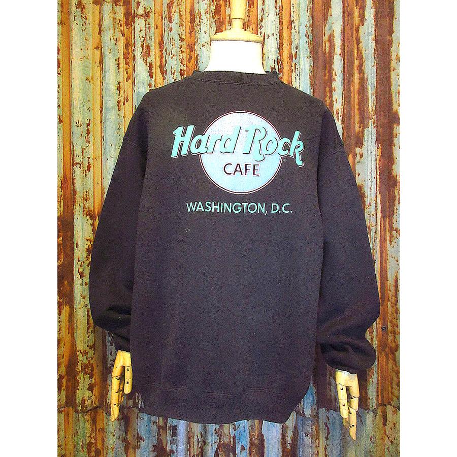 ビンテージ90's○Hard Rock CAFE WASHINGTION,D.C.プリントスウェット