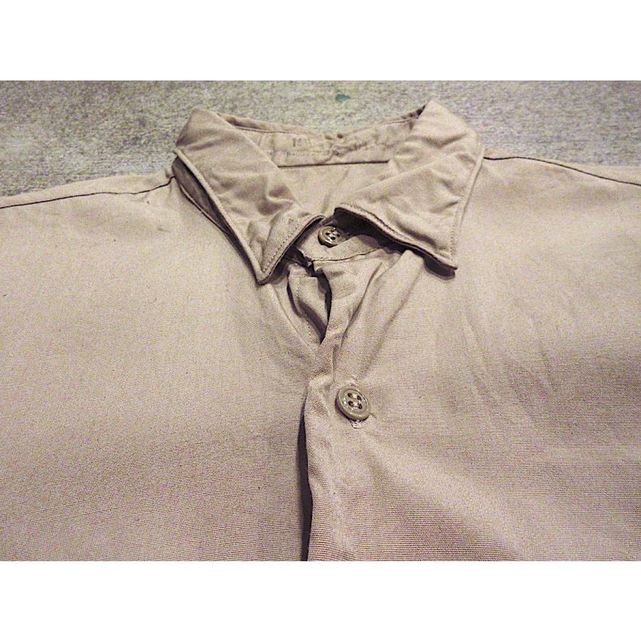ビンテージ60's○U.S.ARMYコットンポプリン長袖シャツカーキsize 14 1
