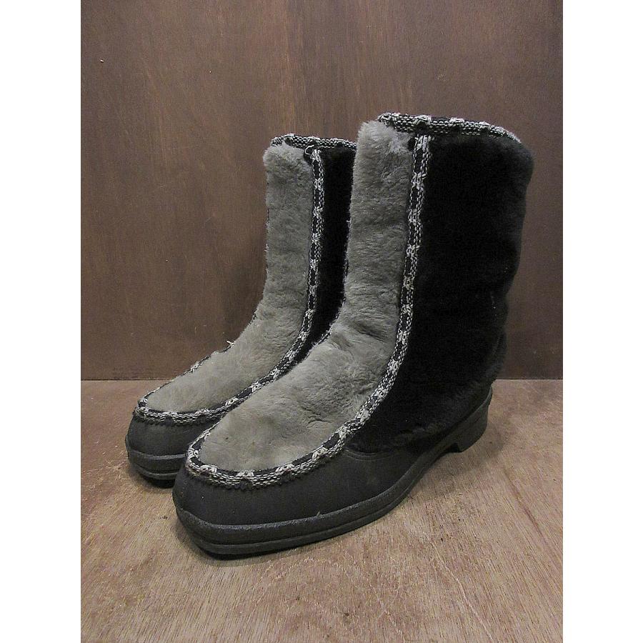 ビンテージ70's○SNOWLANDエスキモーブーツ黒×グレーsize 8○241029j1