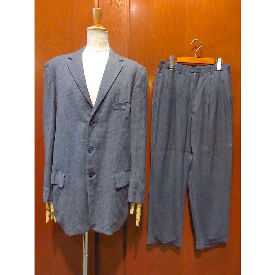 ビンテージ50's60's○3Bスーツツーピースグレー○241104z1-m ビンテージ50's60's○3Bスーツツーピースグレー○241104z1-m