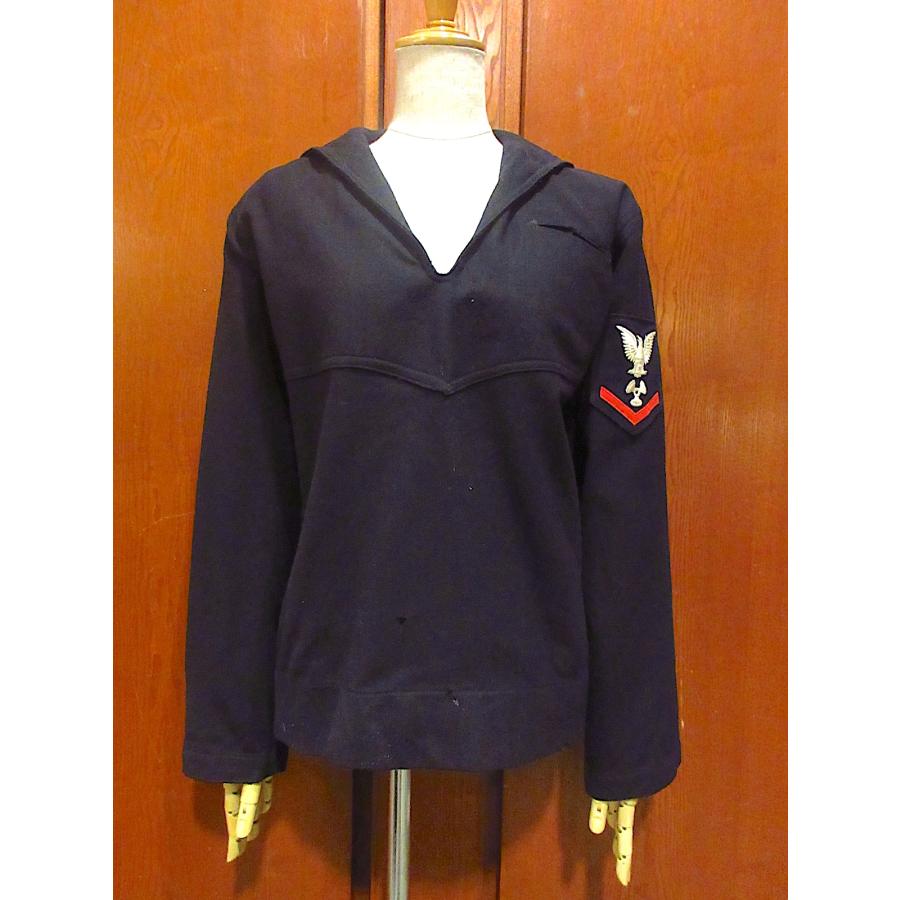 NAVY DEPARTMENT ミリタリーセーラー ビンテージ40's○U.S.NAVYウールセーラーシャツ紺○241116m8-m-lssh