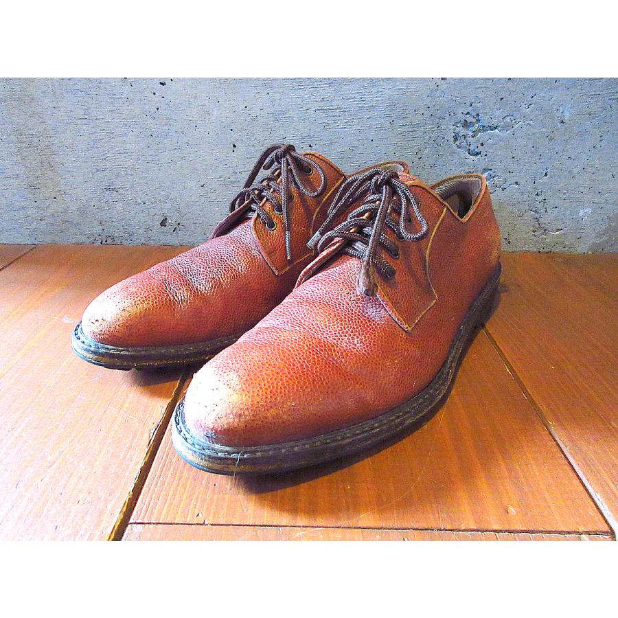 ビンテージ○SALVATORE FERRAGAMOプレーントゥシューズ茶size 10D
