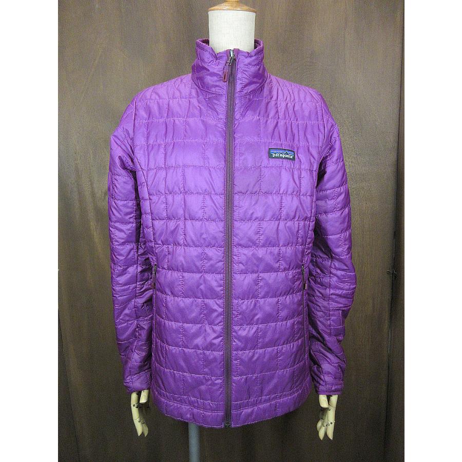 オ*ト様 01年製パタゴニアパフジャケット　紫サイズLフード有 Patagonia○レディースナノパフジャケット紫ピンクsize M○250213j4-w
