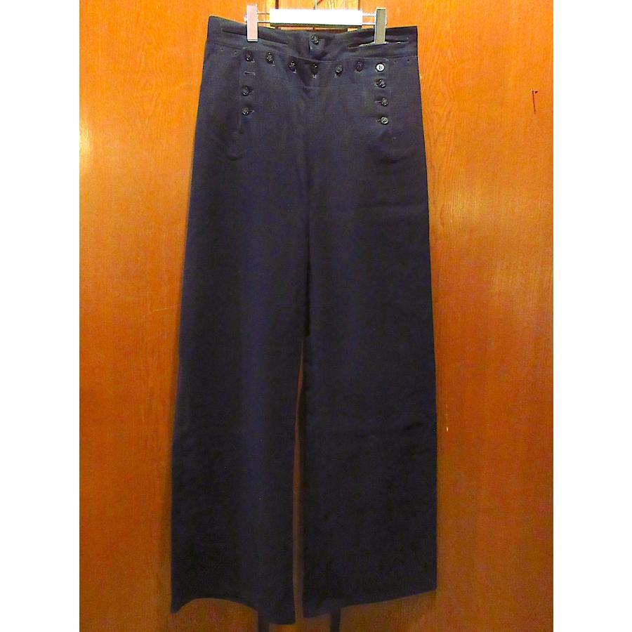 ビンテージ40's○U.S.NAVYウールセーラーパンツ紺実寸W82cm○250223m4