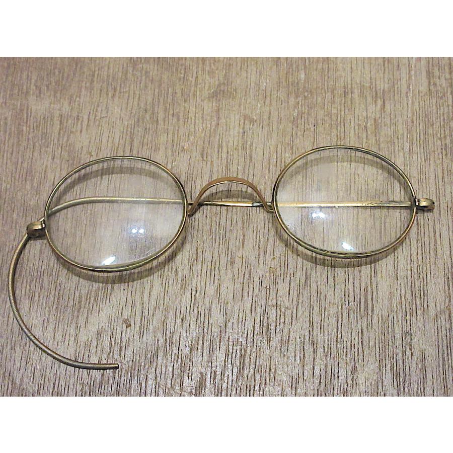 ビンテージ~20's○サイドマウント1/10 12Kゴールドオーバル眼鏡