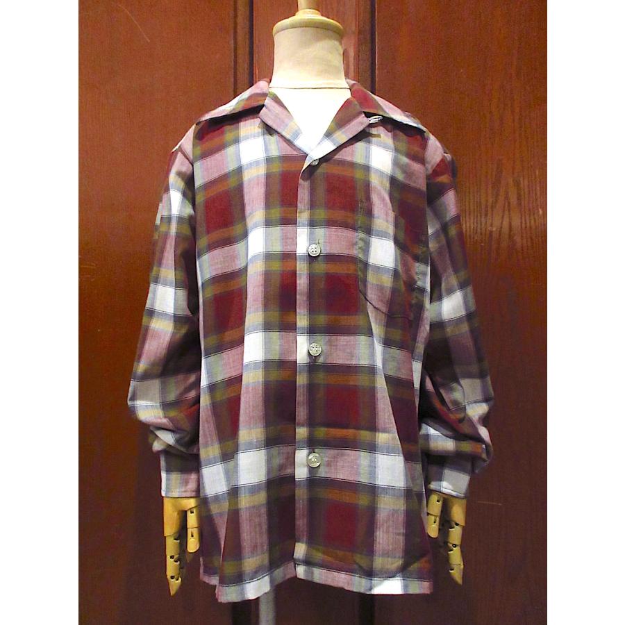 ビンテージ70's○Tarvalキッズチェック長袖ループカラーシャツsize 12