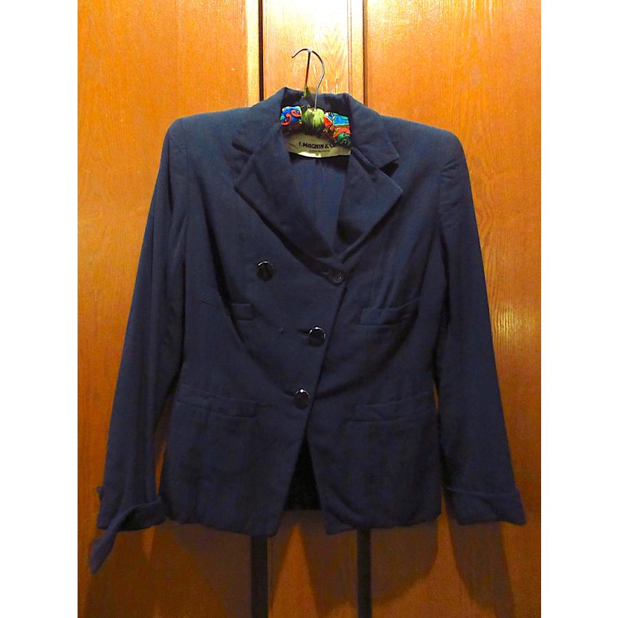 ビンテージ40's50's○レディースダブルブレストウールテーラード