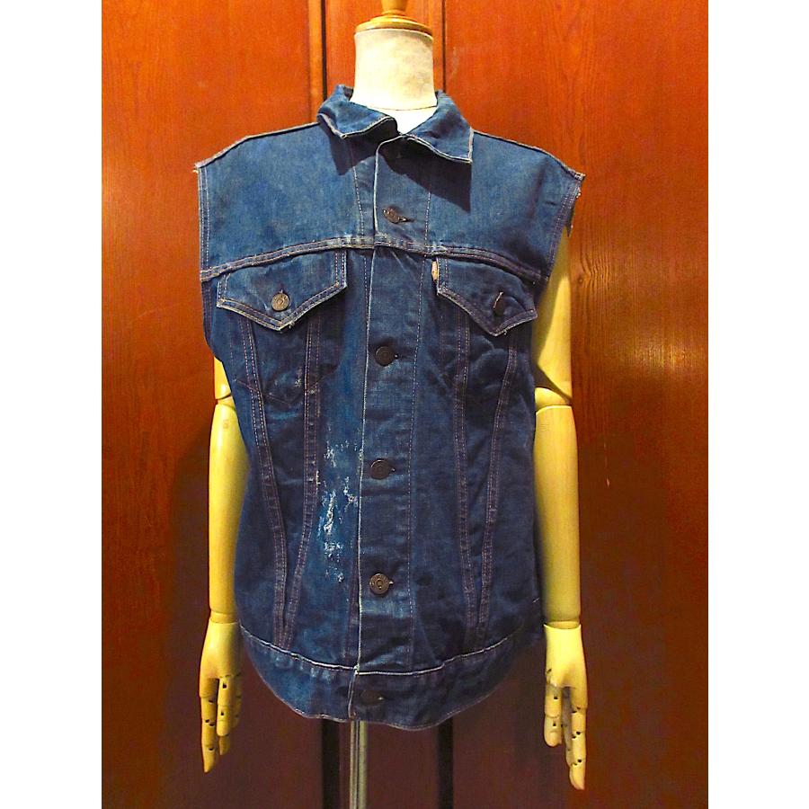 ビンテージ60's○Levi's 71205 BIG Eデニムカットオフベスト○250427m1