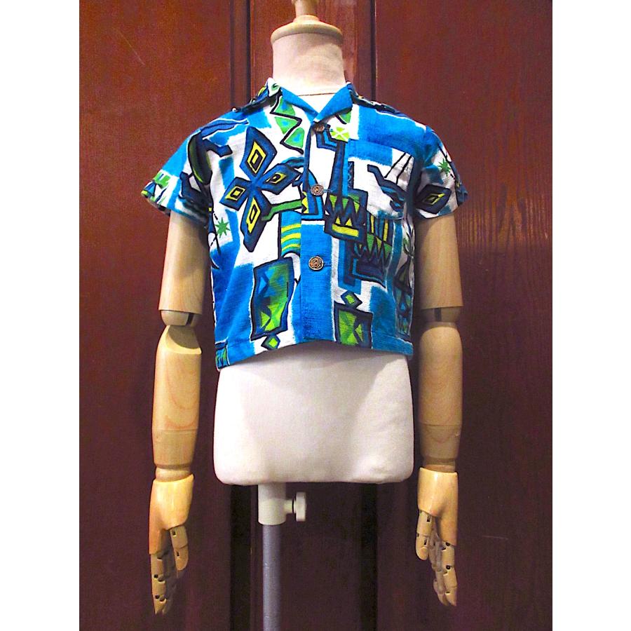 ビンテージ60's70's○総柄シャツ&パンツツーピース○250505m2-k-stup