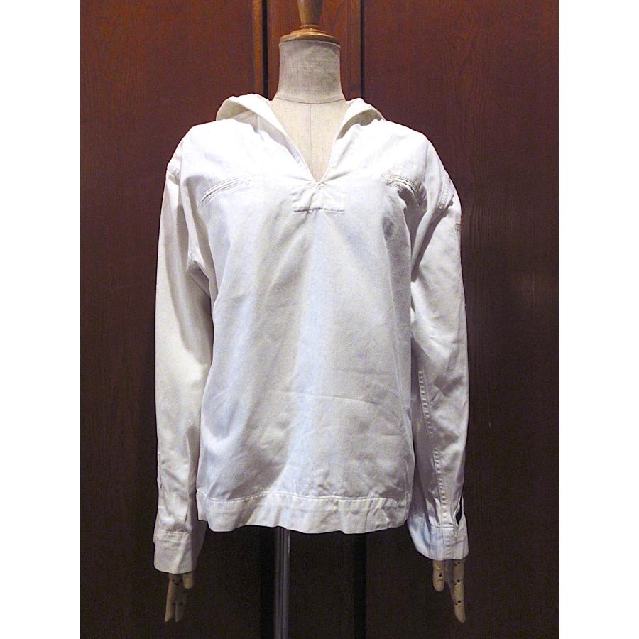 NAVY DEPARTMENT ミリタリーセーラー 実物 USED イタリア海軍 NAVY ホワイト セーラーシャツ BLACK染め