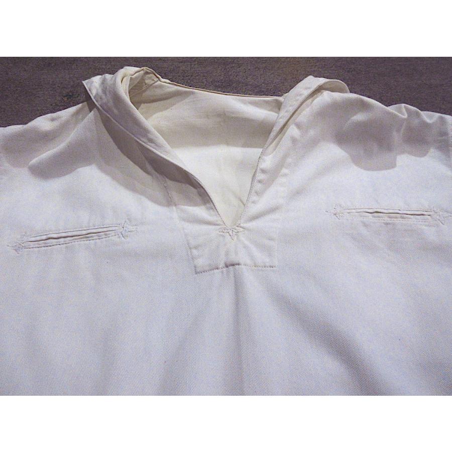 ビンテージ40's○U.S.NAVYコットンセーラーシャツ白○250524m7-m-lssh