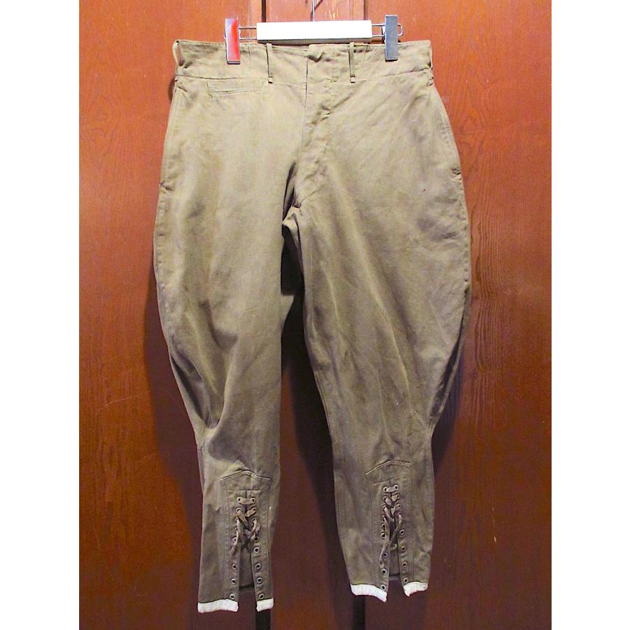 ビンテージ~30's○コットンジョッパーズパンツブラウン実寸W78cm