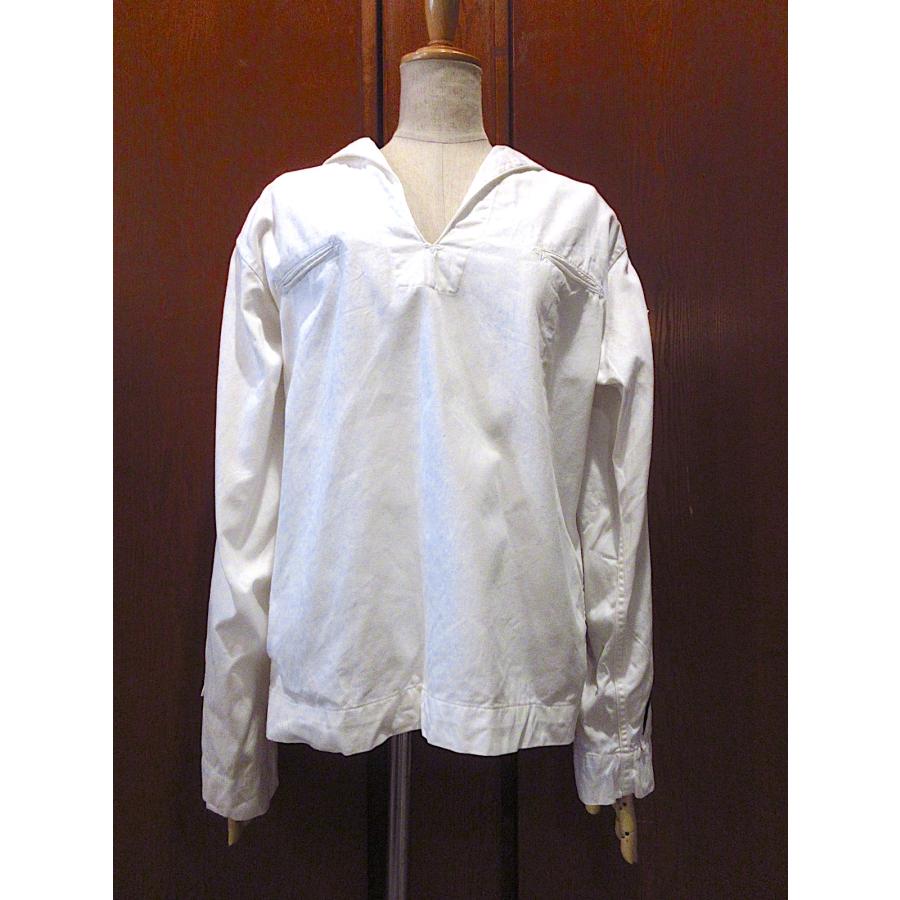 ビンテージ50's○U.S.NAVYコットンセーラーシャツ白size 40A○250628m1