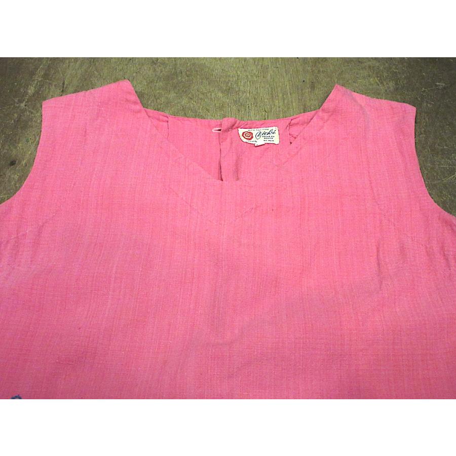ビンテージ~70's○Vickiレディース刺繍入りコットンベストsize 5
