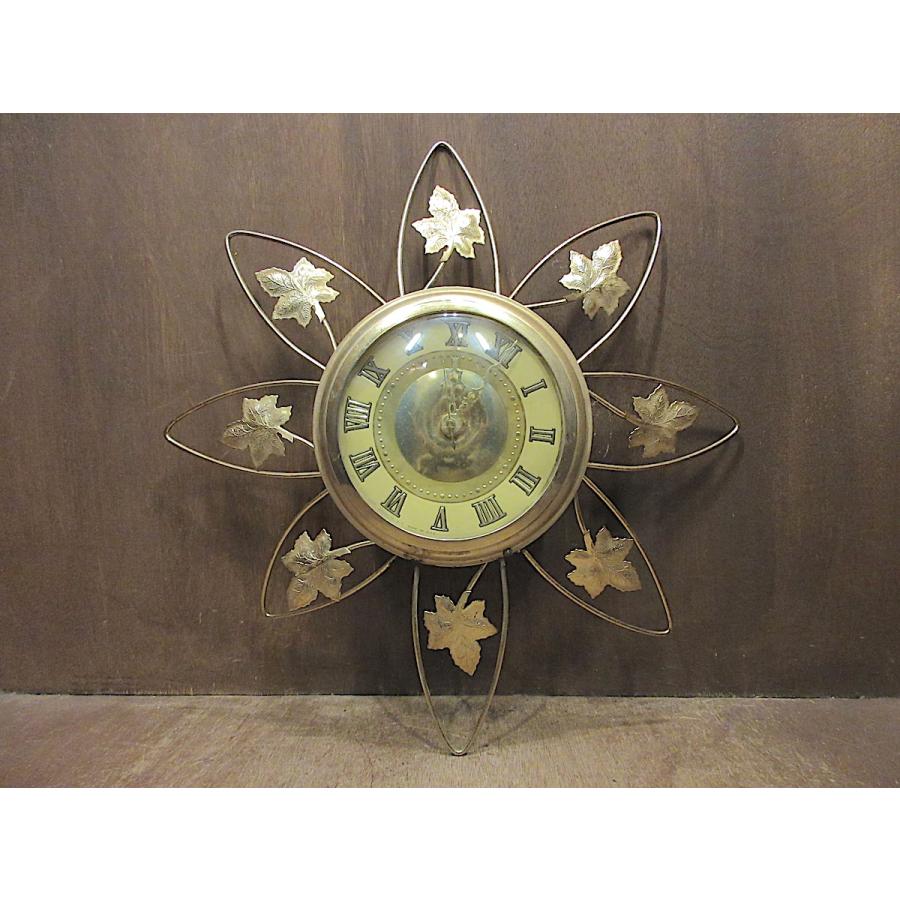 ビンテージ~70'sUnited Clock社製リーフデザインウォールクロック