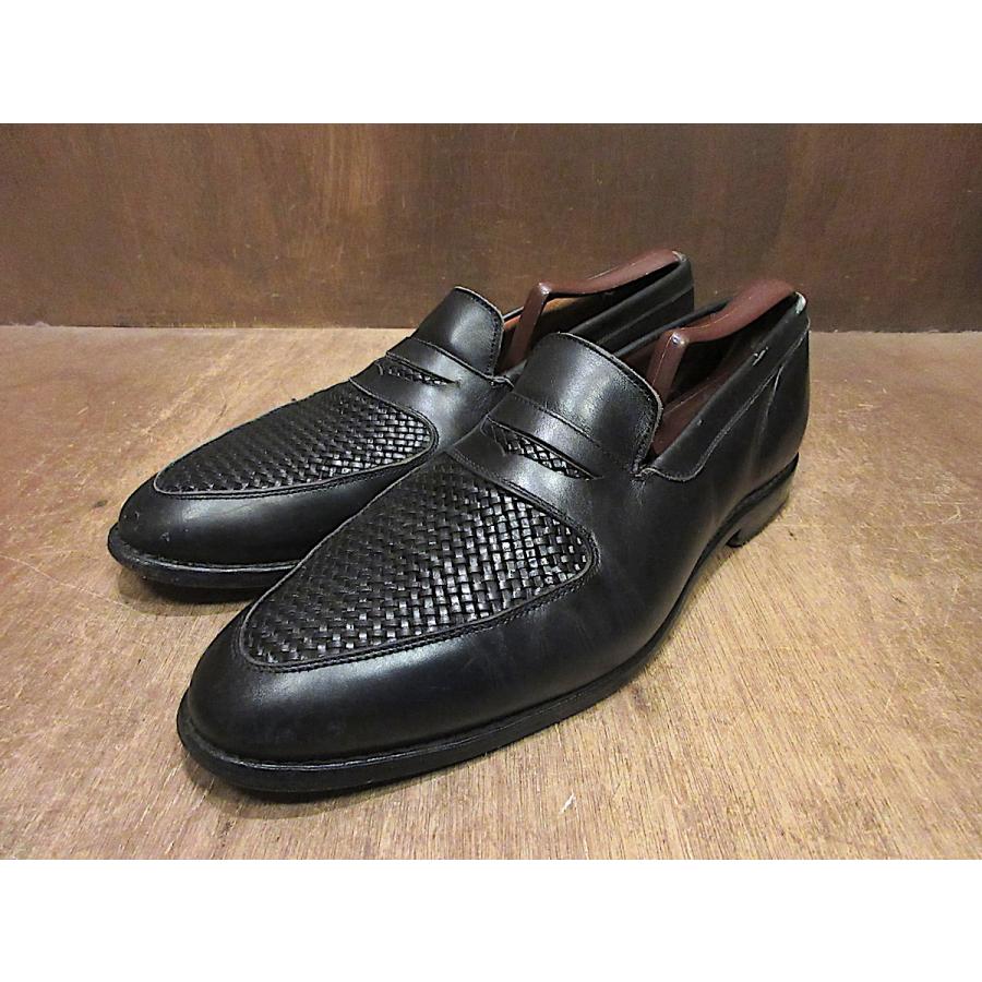 ビンテージ○Allen Edmondsメッシュレザーローファー黒size 10 D