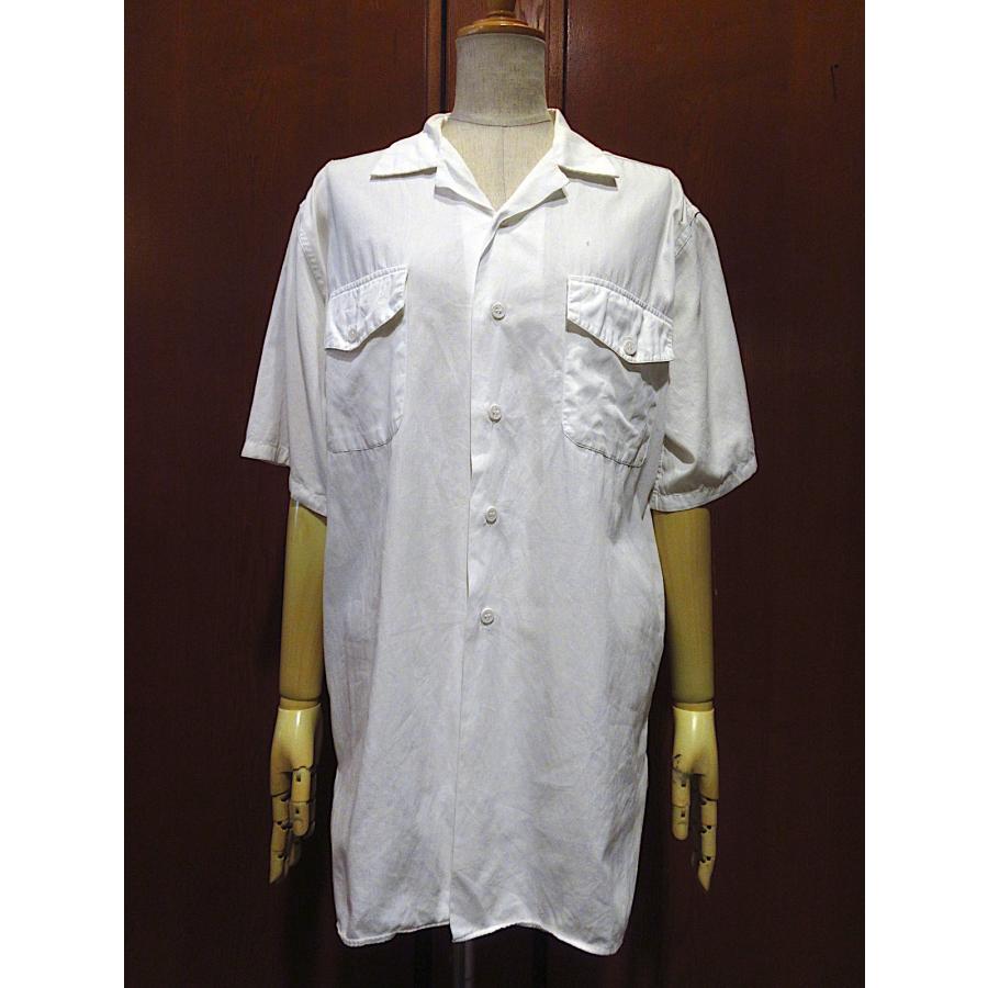 ビンテージ~70's○U.S.NAVYコットン半袖シャツ白size S○250824n1-m