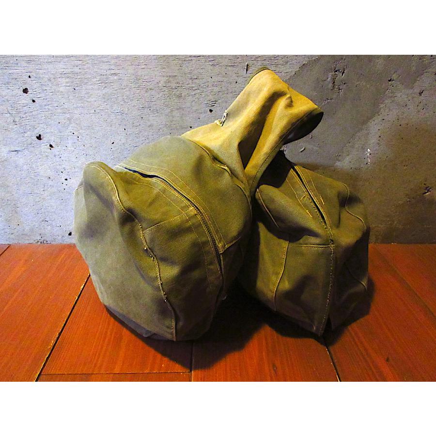 ビンテージ40's○ミリタリーステンシル入りサドルバッグ○250904j7-bag