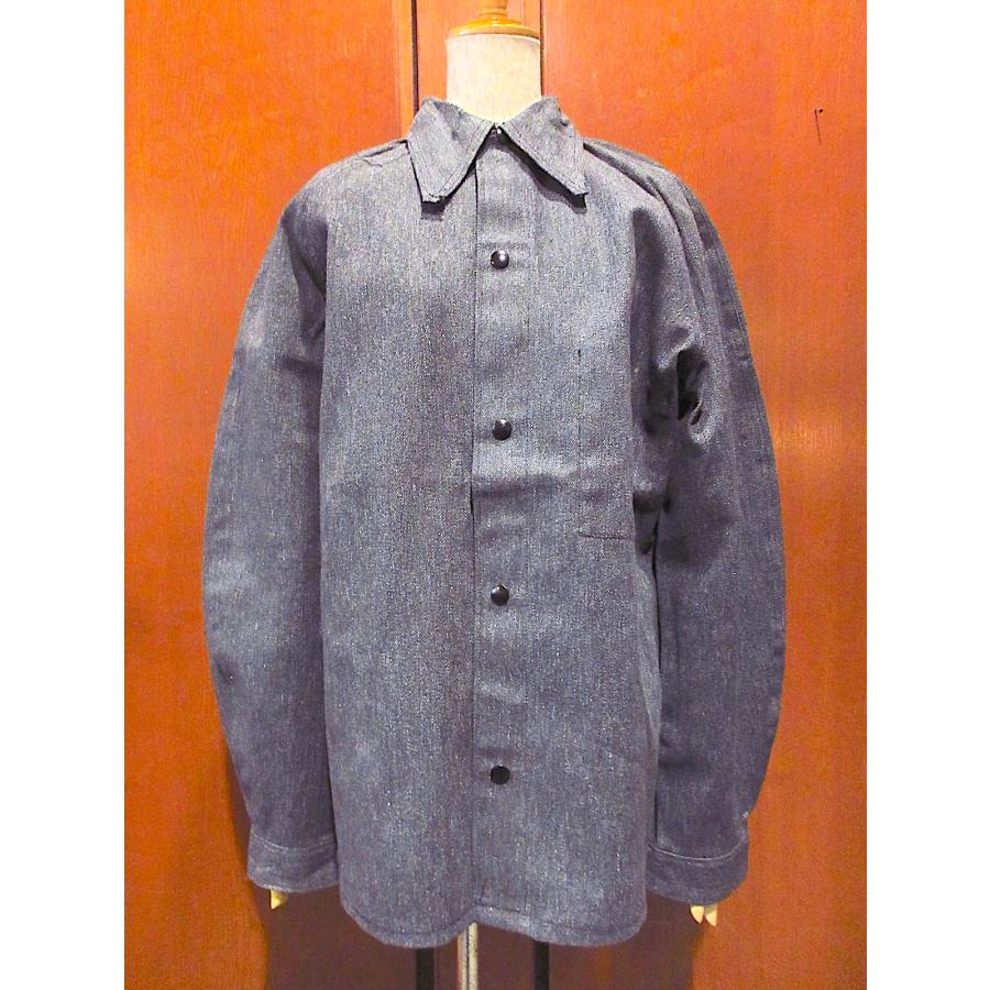 ビンテージ50's○DEADSTOCK FYRESAFEコバートワークジャケット黒size