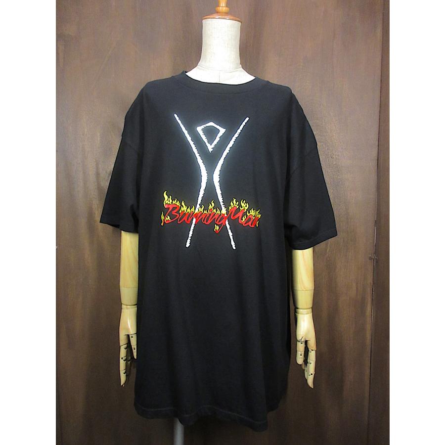 ビンテージ90's○Burning ManプリントTシャツ黒size XL○250922n1-m